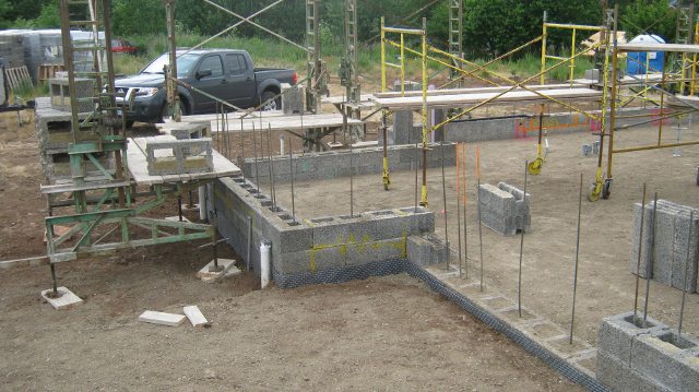 Preparing for a Faswall block wall insulated slab