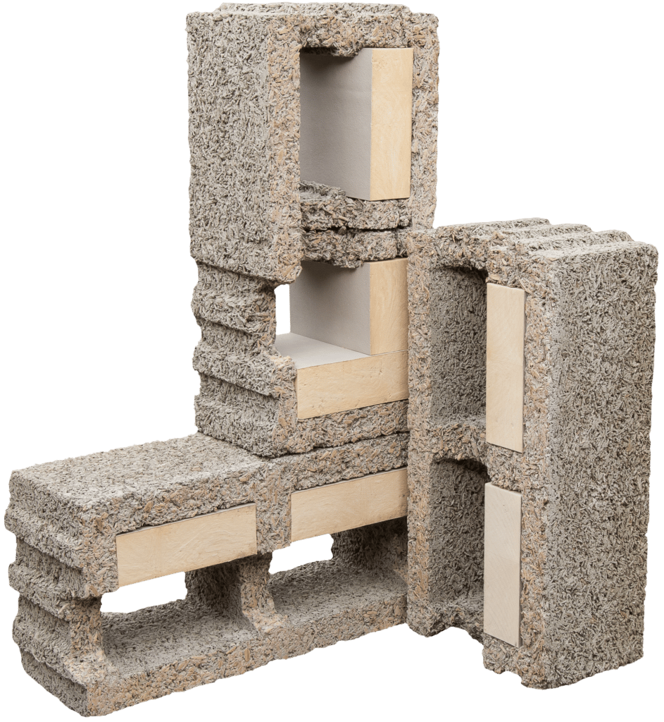 Three Faswall ICCF blocks