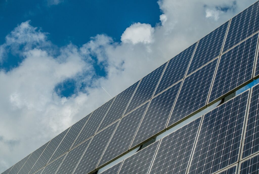 solar panels, green building blocks