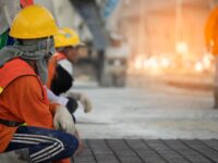 Construction workers at a site
